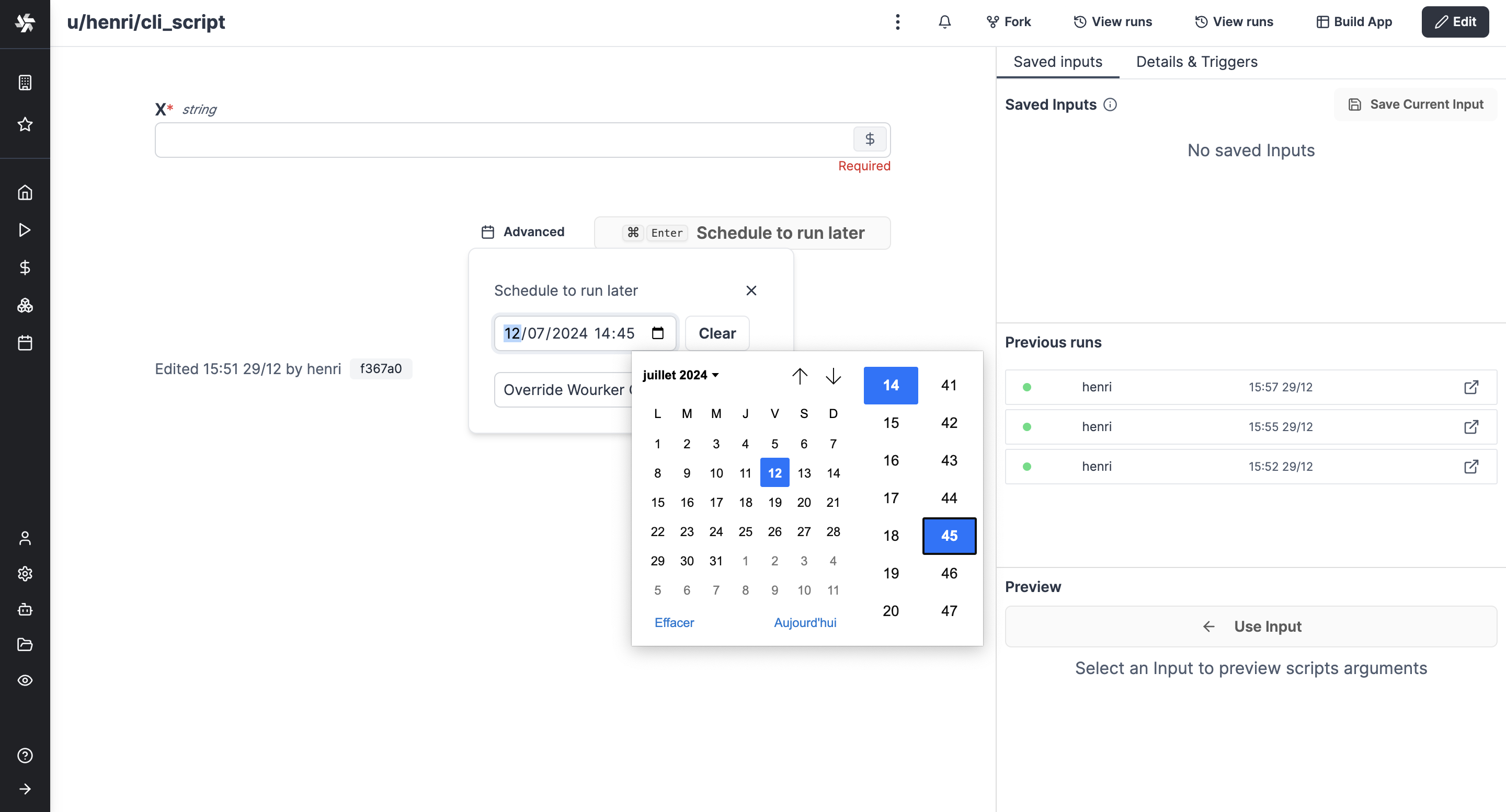 Schedule to run later Schedule to run later